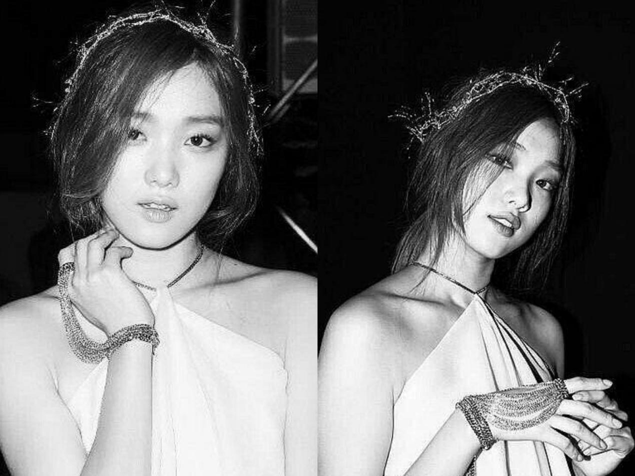 李圣经粉色衣服走秀,李圣经走秀照片