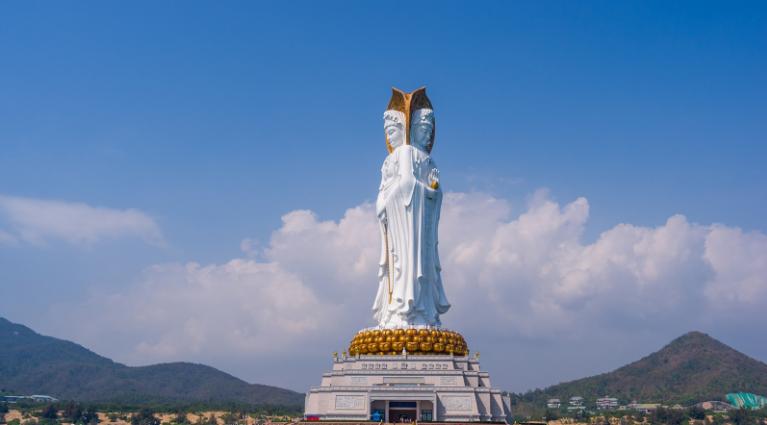 花巨资打造南海观音,南海108米海上观音建造过程