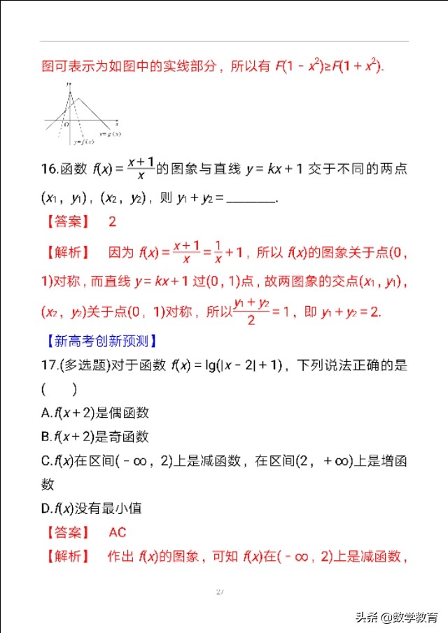 数学一轮复习11，函数图象，抓住函数性质，定性分析