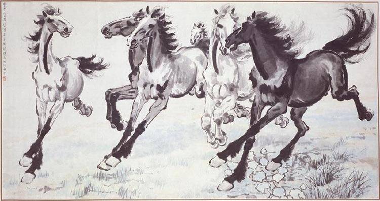 徐悲鸿的代表作是什么,徐悲鸿八骏图的美术赏析