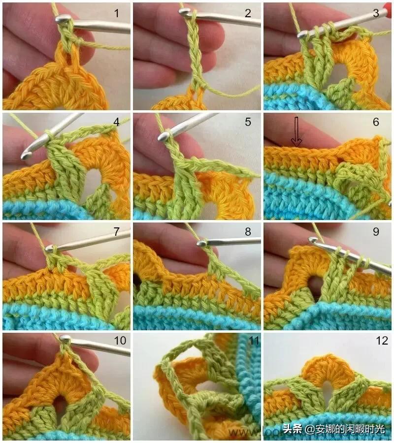 曼陀罗毯子编织教程,苏菲花园曼陀罗毯子钩法高清图解