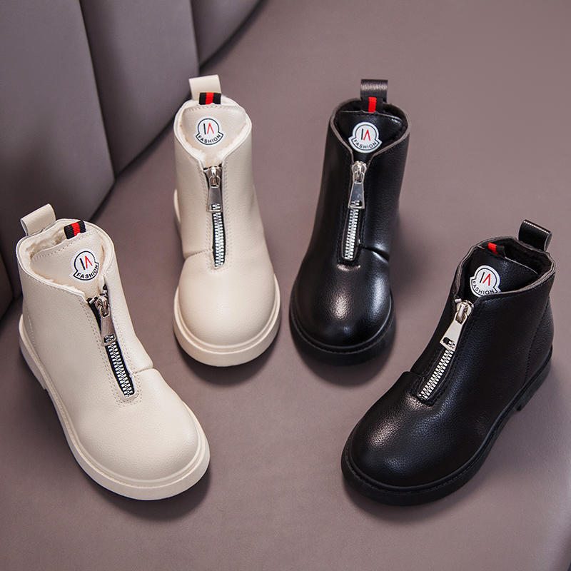 童鞋男童1-3岁秋冬马丁靴加绒,男童冬季加绒马丁靴爆款2022新款