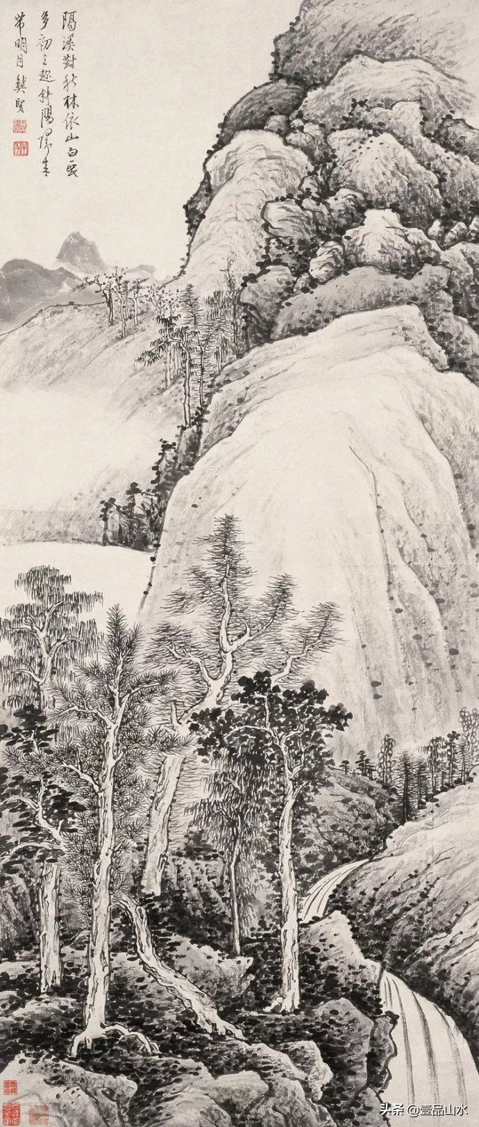 最真实的国画山水画,当代国画山水中的点景人物