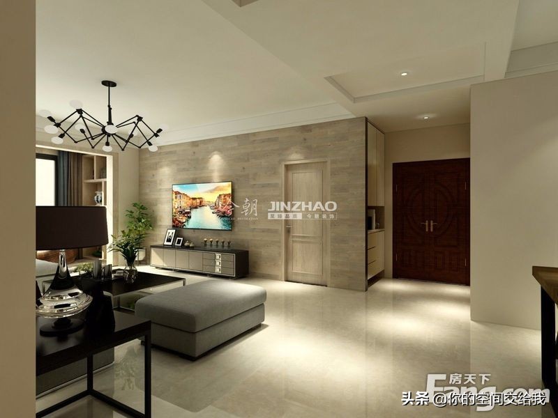 145平米房子中式装修风格,原木色和白色搭配的效果图小户型