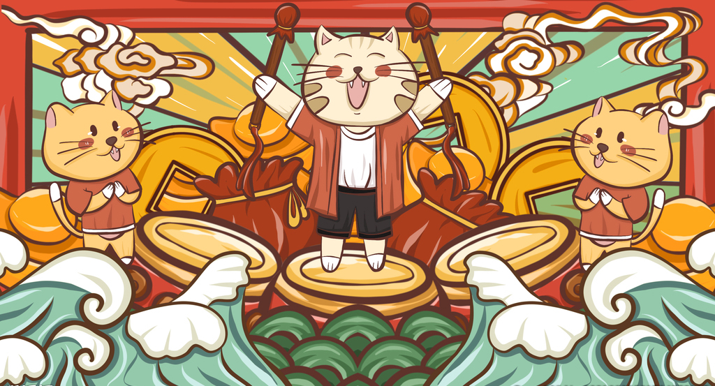 手绘国潮壁纸1920*1080,国潮壁纸图片保存