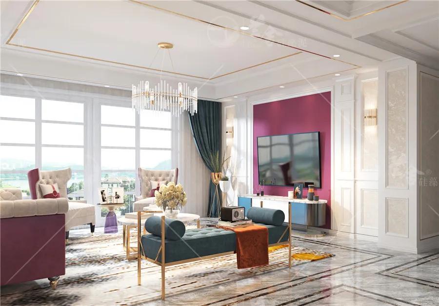 兰舍液体硅藻泥客厅颜色搭配,兰舍硅藻泥浅米黄色效果图