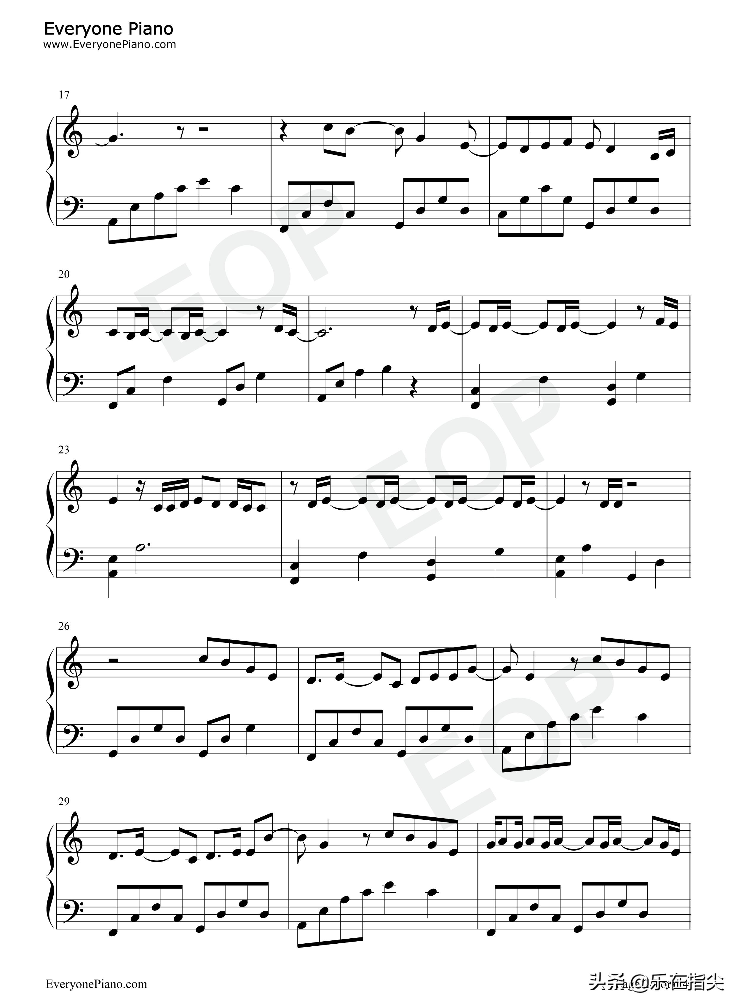 星星失眠钢琴五线谱完整版图片,星星失眠完整版钢琴简谱