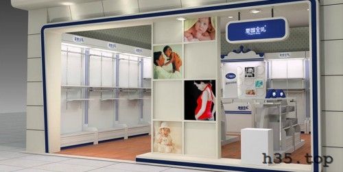 最新童装店双门头装修效果图,童装店怎么装修才有顾客