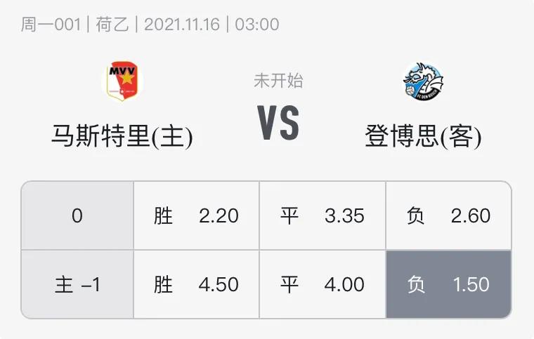 马斯特里赫特vs邓伯什预测,马斯特里赫特vs邓伯什