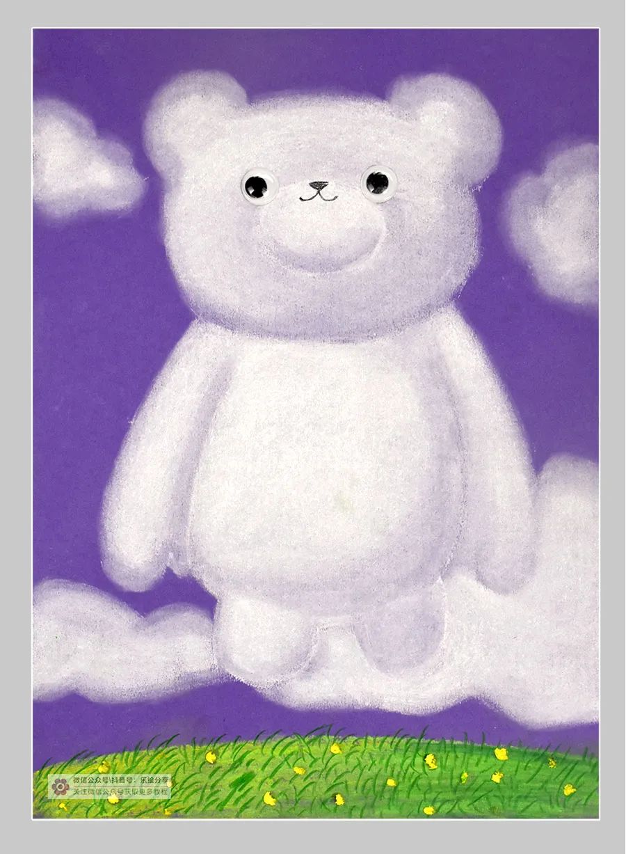 儿童画云简单又漂亮创意画怎么画,儿童画怎么用蜡笔画天空