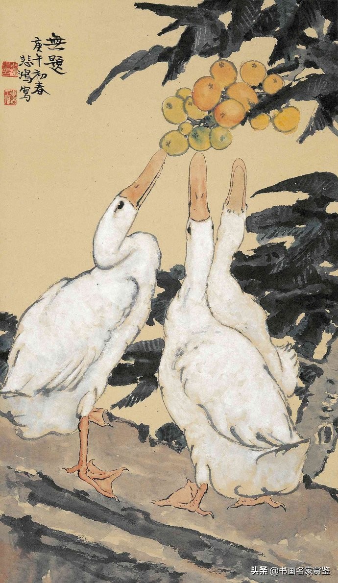 中国画家徐悲鸿图,中国画家徐悲鸿作画