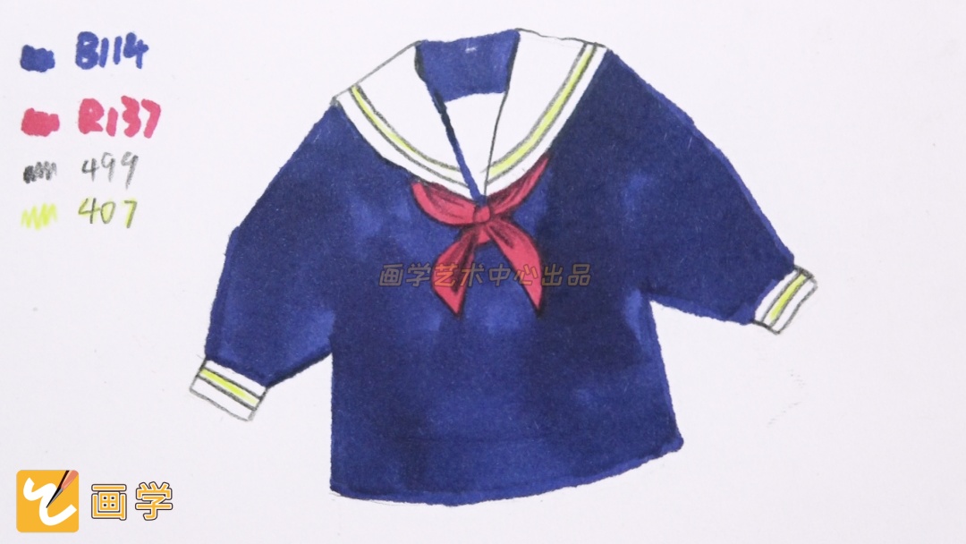 可爱简笔画教程,用马克笔画衣服教程简笔画