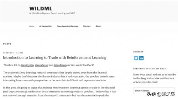 40个必读的AI/机器学习世界顶尖博客
