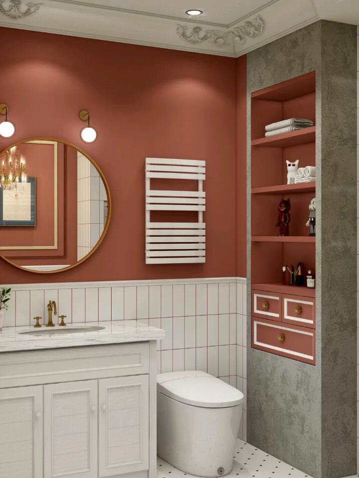 复古浴室装修风格3平米,复古简约装修浴室