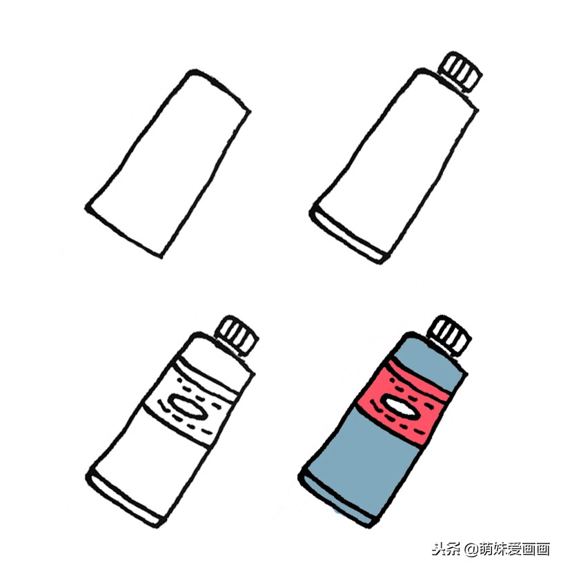 儿童简笔画文具素材大全｜4步画出常见的文具，值得收藏