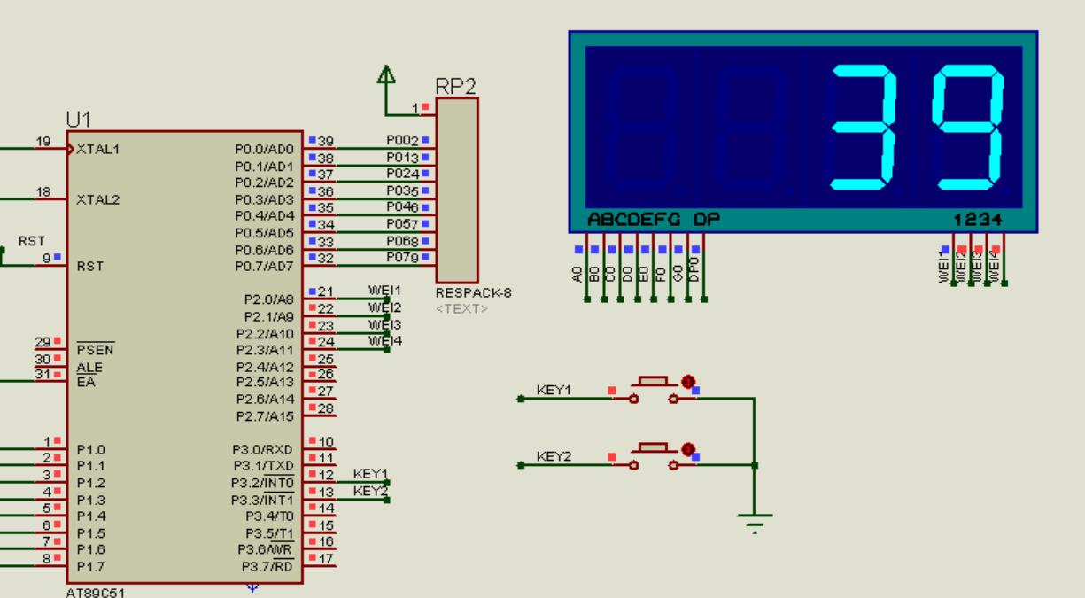单片机三个按键控制电子计数器,单片机30秒计时器