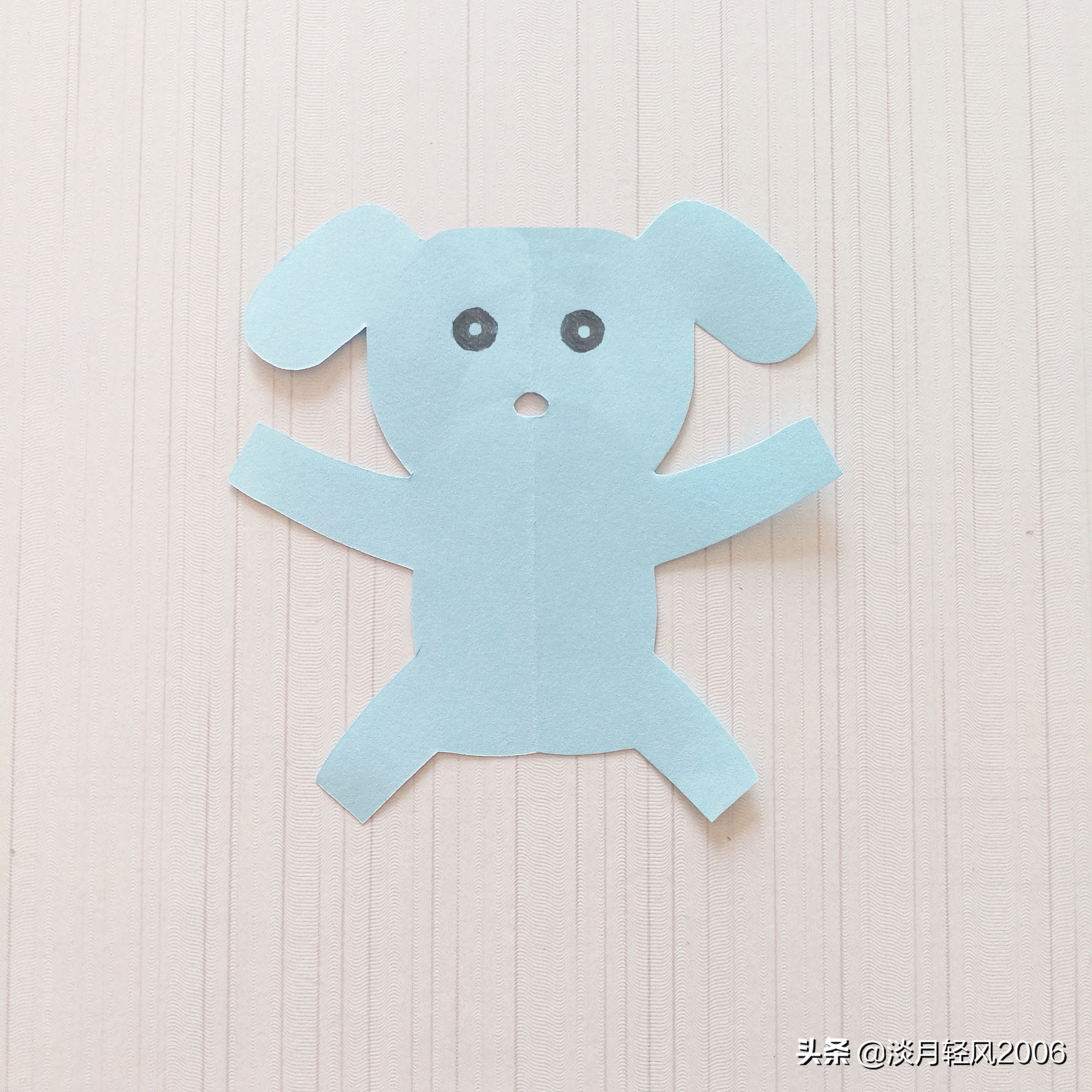 小狗头饰手工制作卡纸,用卡纸给小狗剪个房子