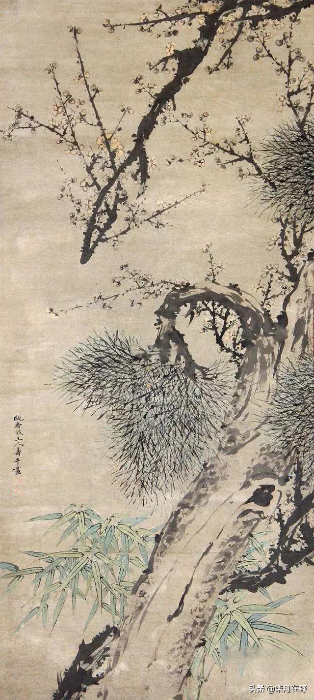 松竹梅岁寒三友桃李杏春风的出处,元朝青花松竹梅岁寒三友执壶图片