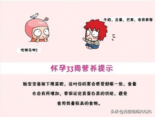 孕33周宝宝发育妈妈变化注意事项,33周胎儿发育标准对照表