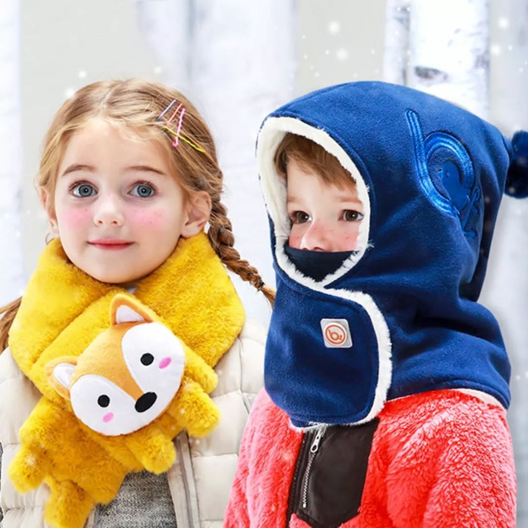 暖和舒适的婴儿冬季帽子,韩版宝宝冬季可爱超萌保暖针织帽