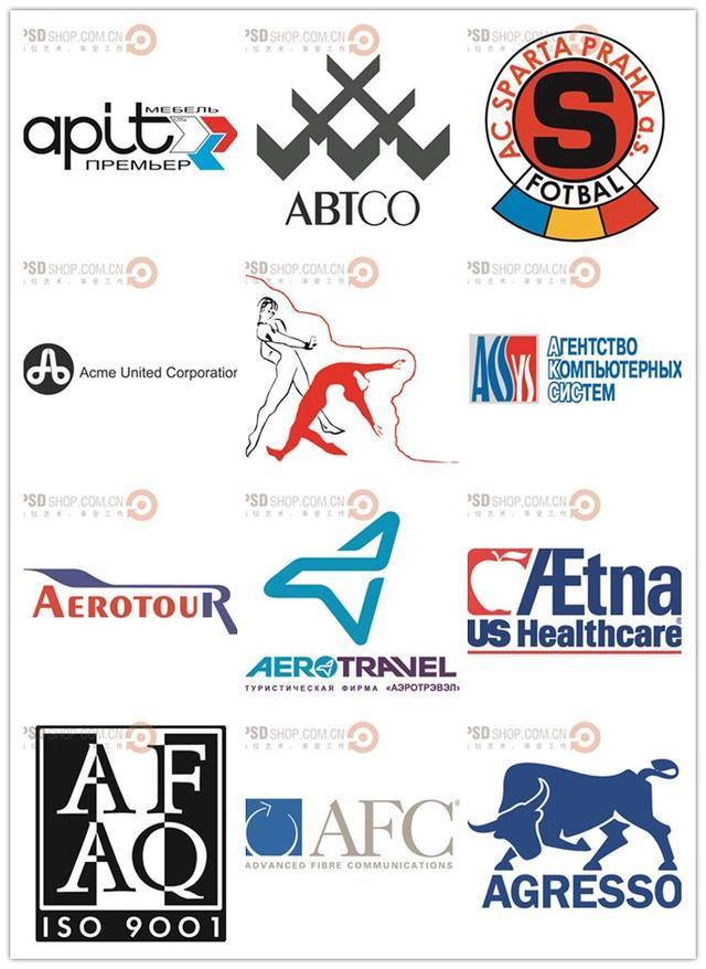 设计LOGO没灵感：免费送你100行业18888款logo素材AI+CDR+PSD格式