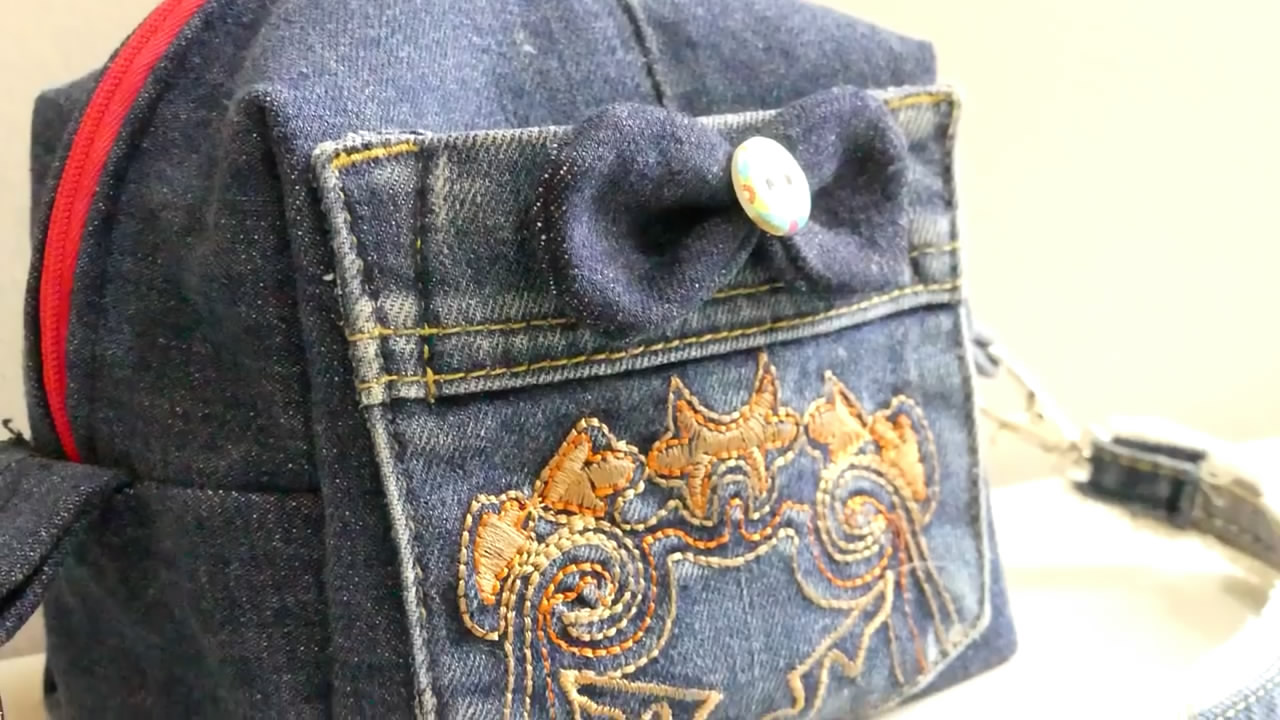 牛仔裤做斜挎包的做法大全,简单的斜挎包怎样做