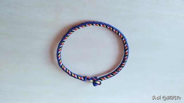 手绳手环编织教程,五彩绳手环编织