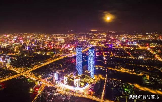 看滇池夕阳,五百里看滇池全景