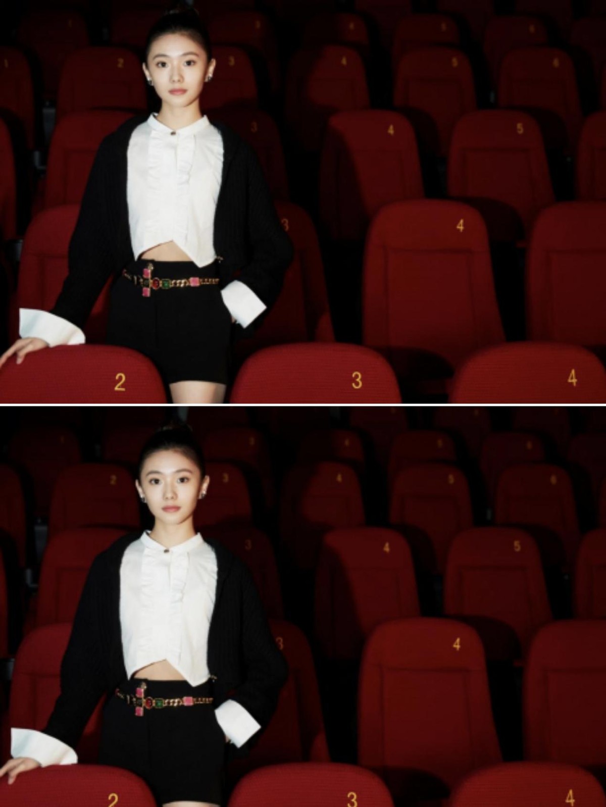 刘浩存红毯秀腿,刘浩存黑西装短裤造型