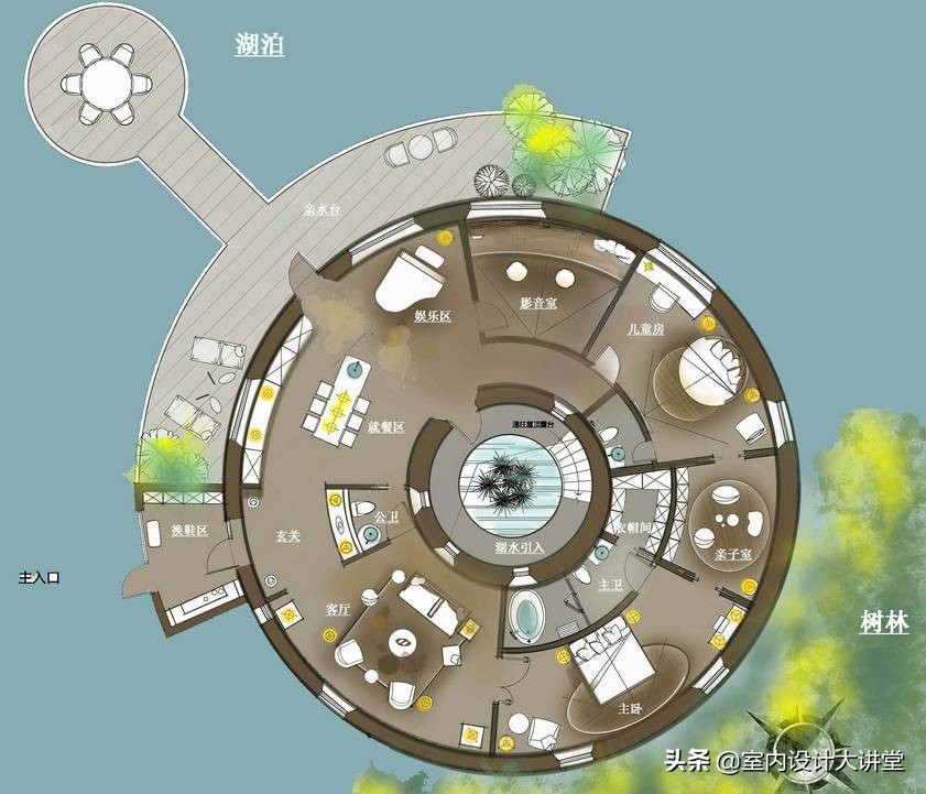 圆户型的多种设计方案,经典90方户型平面设计方案