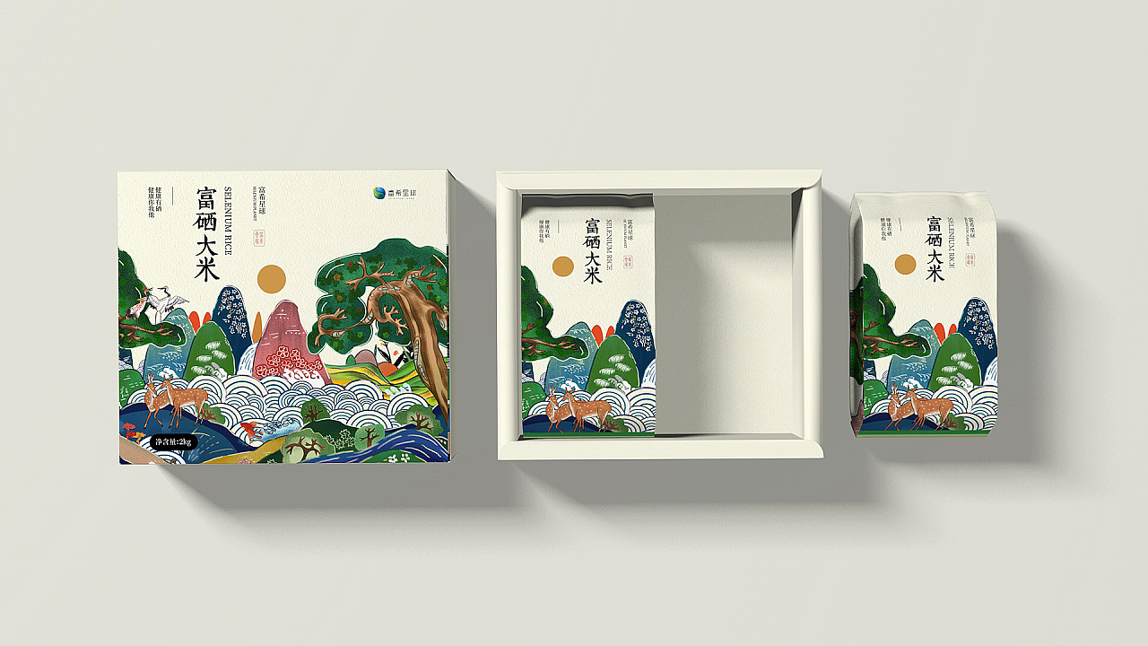 高端大气的大米包装,最高档的大米包装