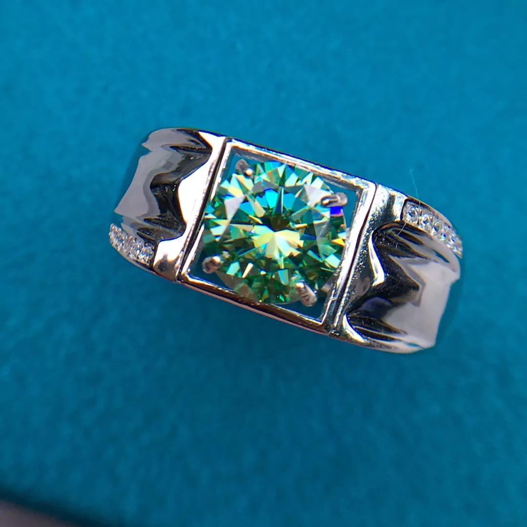 18k金冰雪皇后1.5克拉莫桑戒指 (925银莫桑钻石活口戒指官方旗舰店)