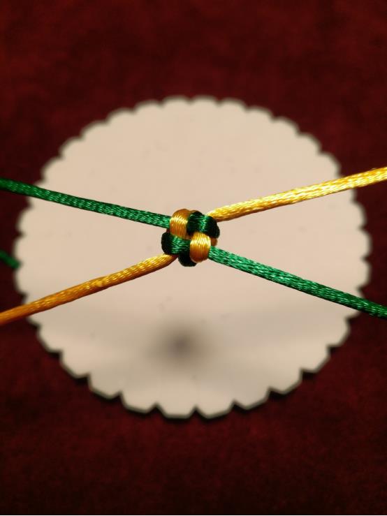 玉米结手链编法简单,圆形玉米结手链快速编法