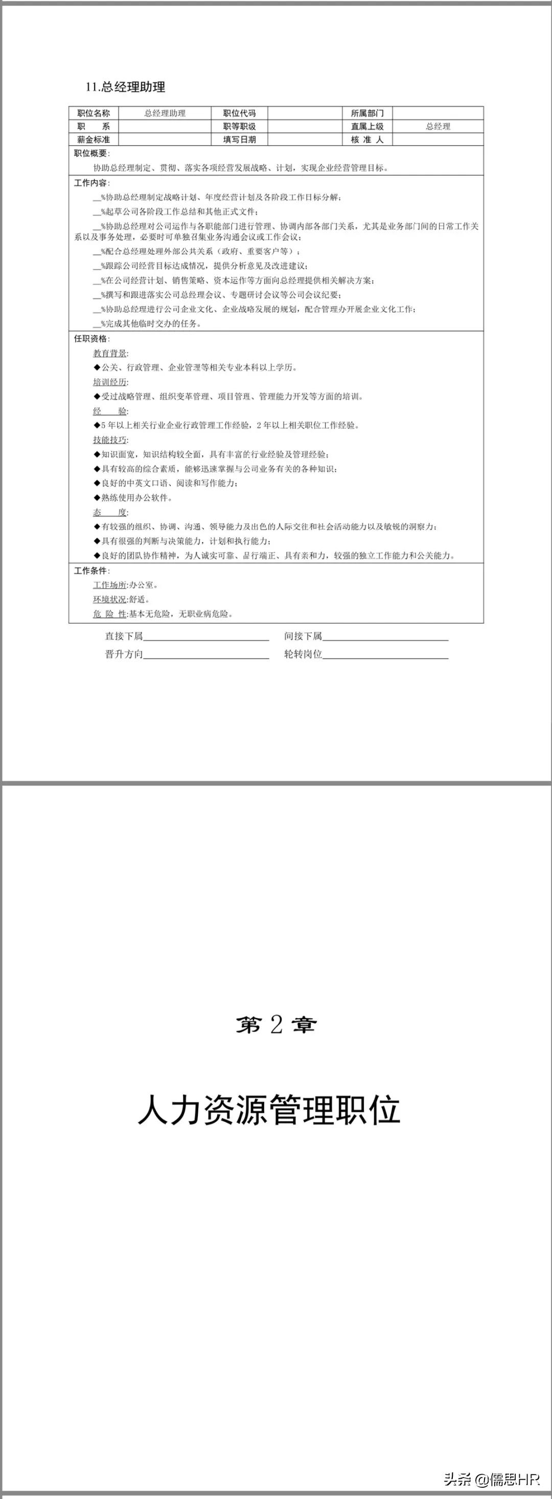 公司岗位说明书完整版,公司绩效考核免费模板