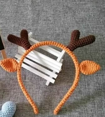 钩发箍教程小朋友,钩个保暖漂亮的发带