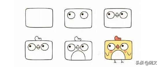 简笔画儿童3-6岁简单小动物涂色,简笔画小动物100种可爱表情包