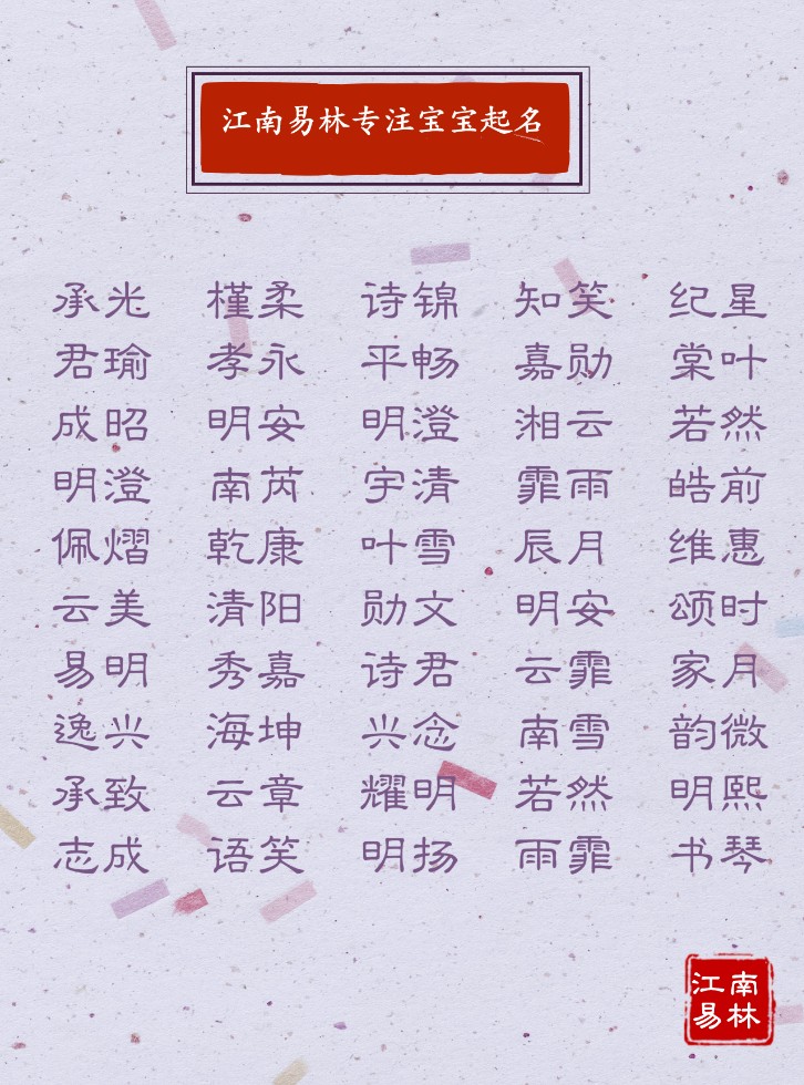 男孩女孩名字库:400个出自诗词里光辉灿烂、大展宏图的名字