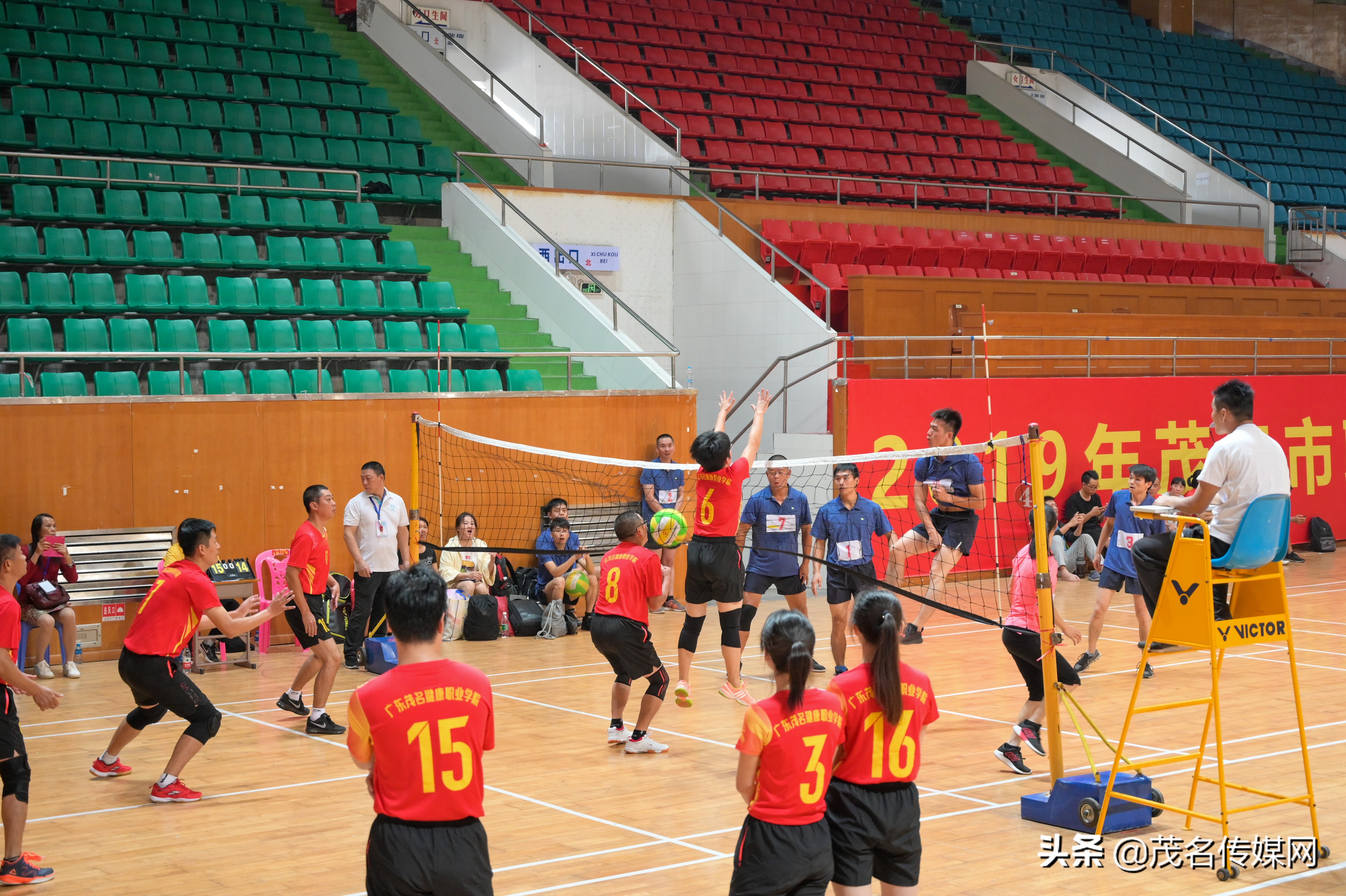 职工气排球比赛顺利开幕,茂名市气排球运动会