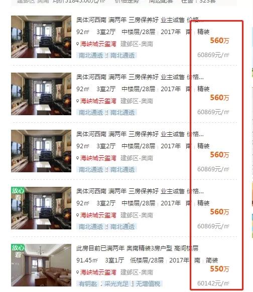 海峡城二手房成交价再刷新,南京河西海峡城云玺湾二手房价格