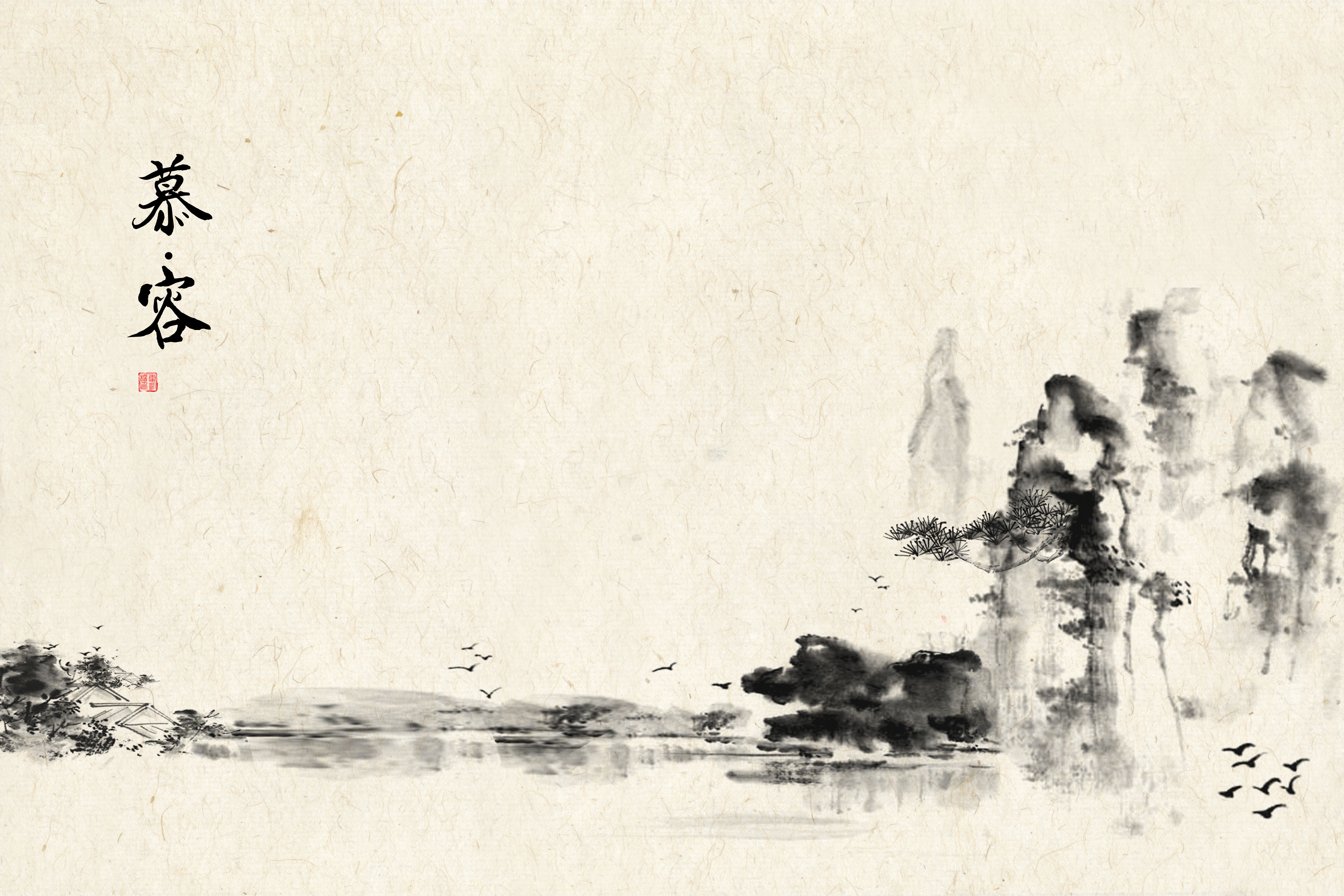 中国风工笔画素材图片,工笔画白描中国风