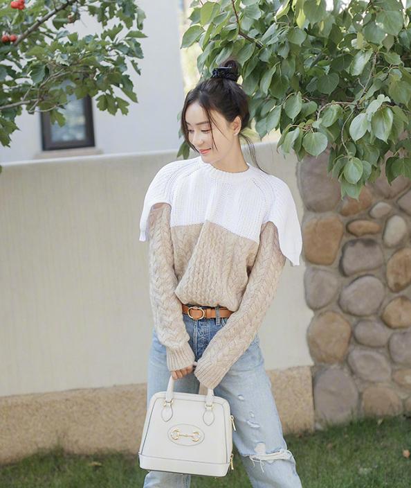 外套搭配什么毛衣好看,黑色国风外套搭配杨幂穿搭