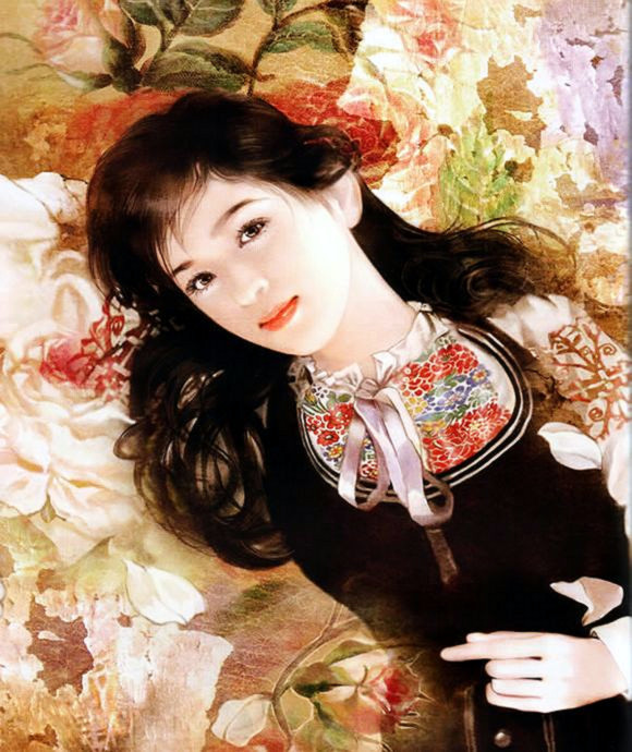 东方画姬---德珍彩绘古典美女画