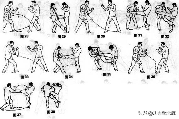 散手手法慢动作,散手拳套路