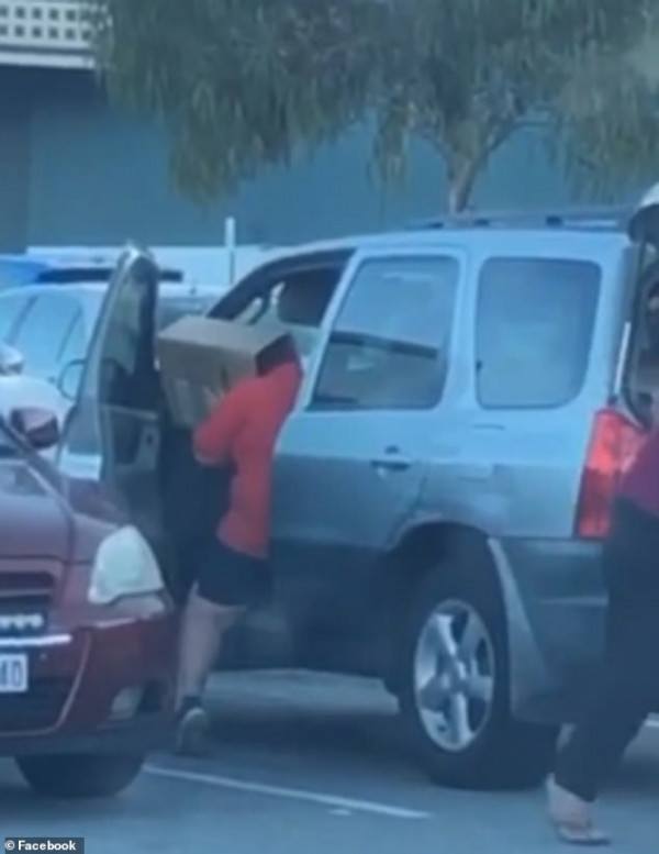 澳洲司机头戴纸箱防病毒,上车时却险些被卡住