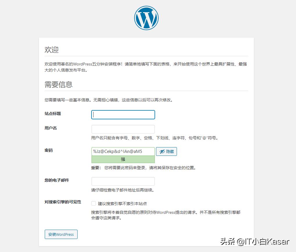 搭建wordpress博客,搭建wordpress个人博客代码