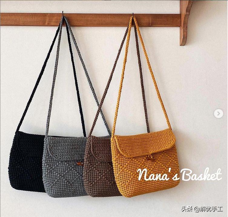 韩国钩针教程,简单的钩针编织包