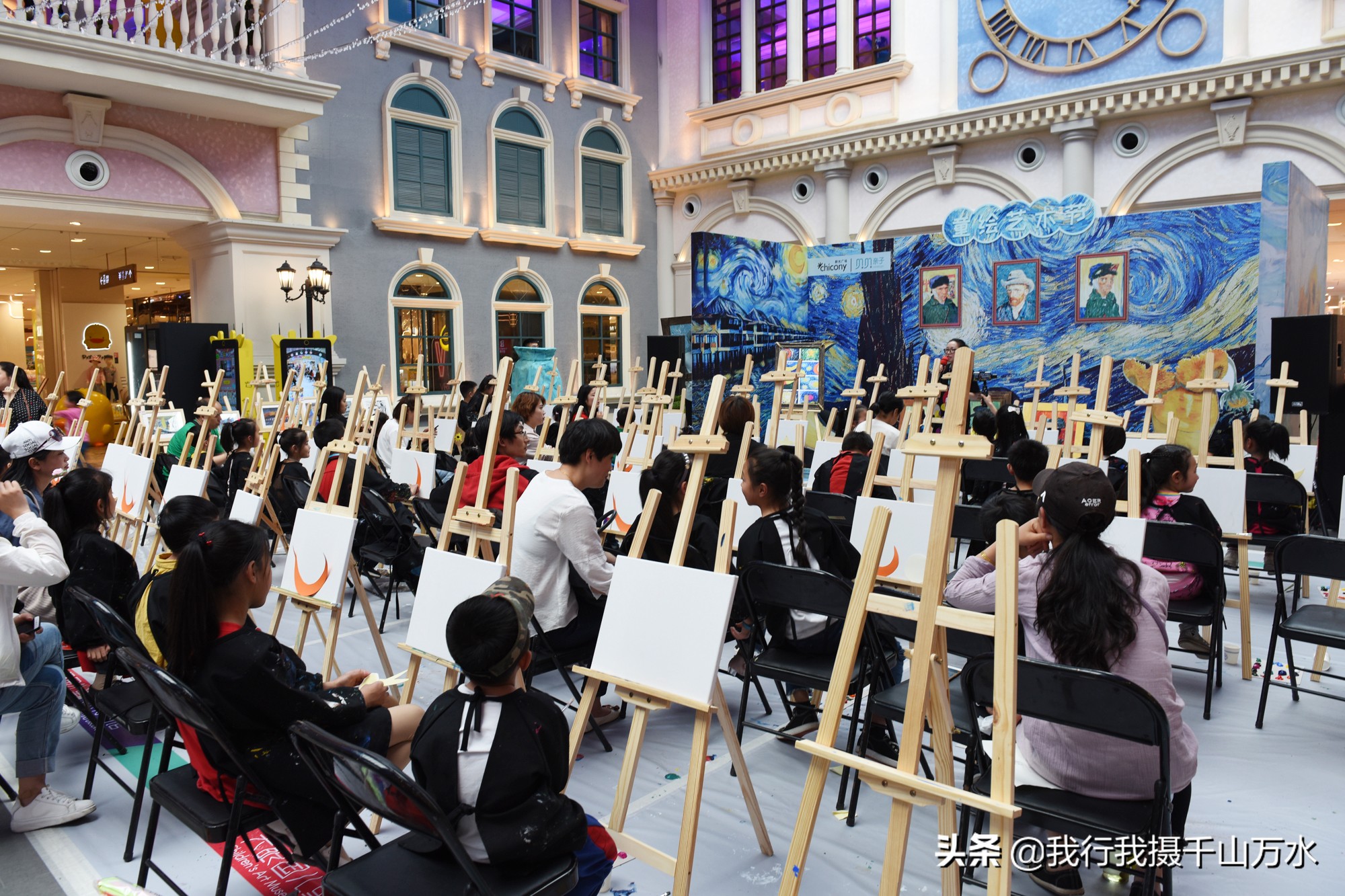 梵高的星空绘画教程油画棒,梵高星空儿童油画教程