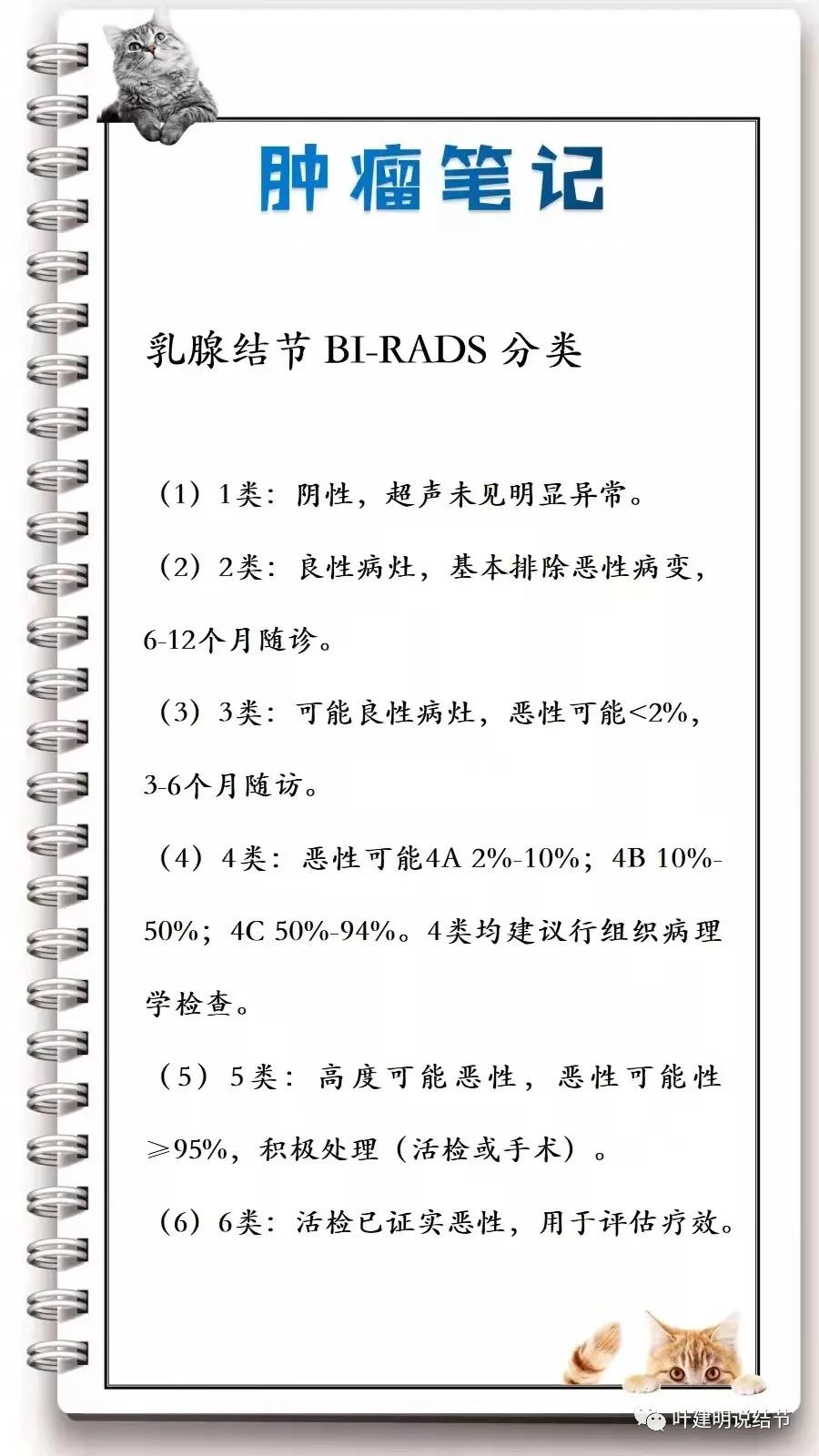 乳腺结节bi-rads分类标准,乳腺结节birads分类