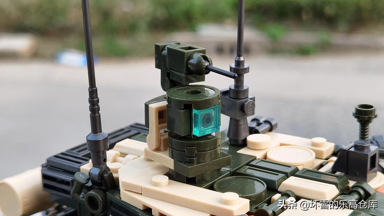 积木t90坦克带悬挂的,启蒙坦克积木虎式t90