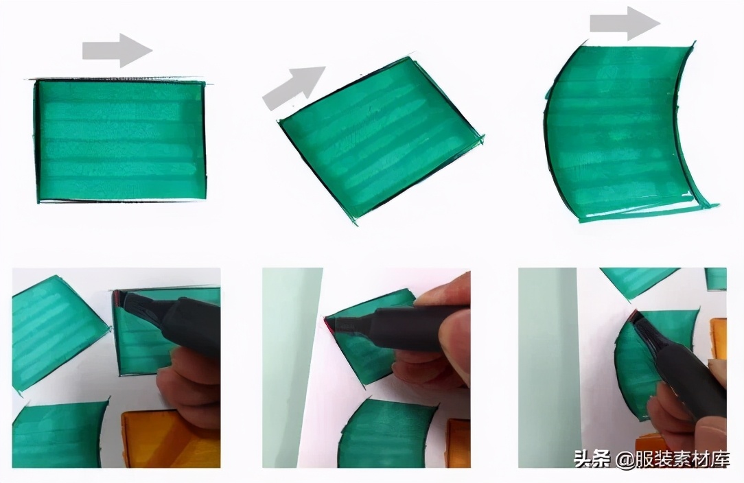 马克笔时装手绘,时装效果图马克笔